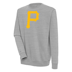 Pittsburgh Pirates Antigua Victory Pullover Sweatshirt - Heather Gray - MLB on Sale