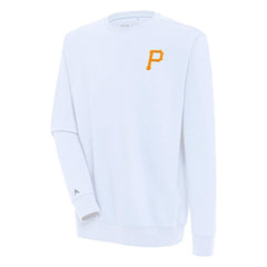 Pittsburgh Pirates Antigua Victory Pullover Sweatshirt - White - MLB Discount