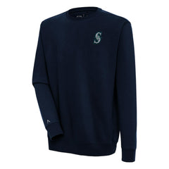Seattle Mariners Antigua Victory Pullover Sweatshirt - Navy - MLB on Sale