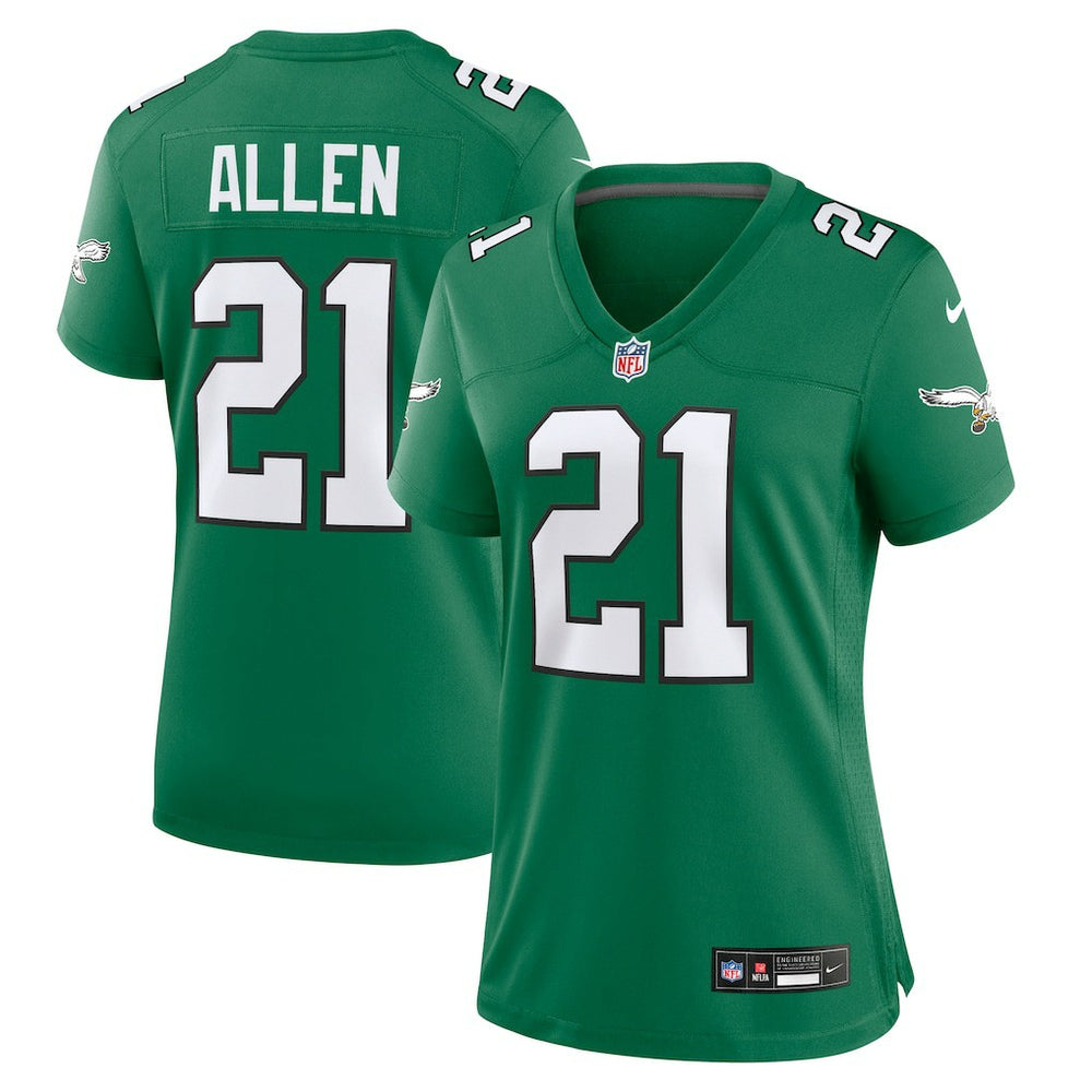 Nike Eric Allen Philadelphia Eagles Women's Alternate Game Jersey Kelly Green