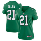 Nike Eric Allen Philadelphia Eagles Women's Alternate Game Jersey Kelly Green