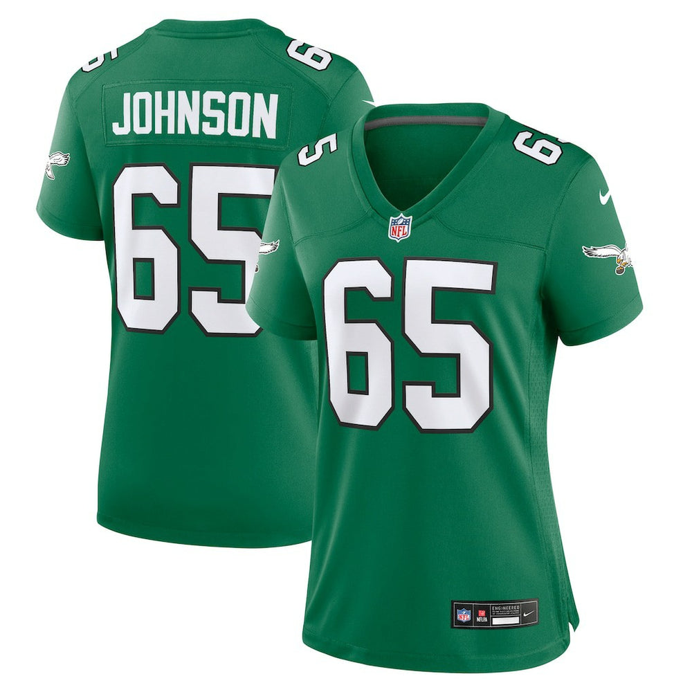 Nike Lane Johnson Philadelphia Eagles Women's Alternate Game Jersey Kelly Green