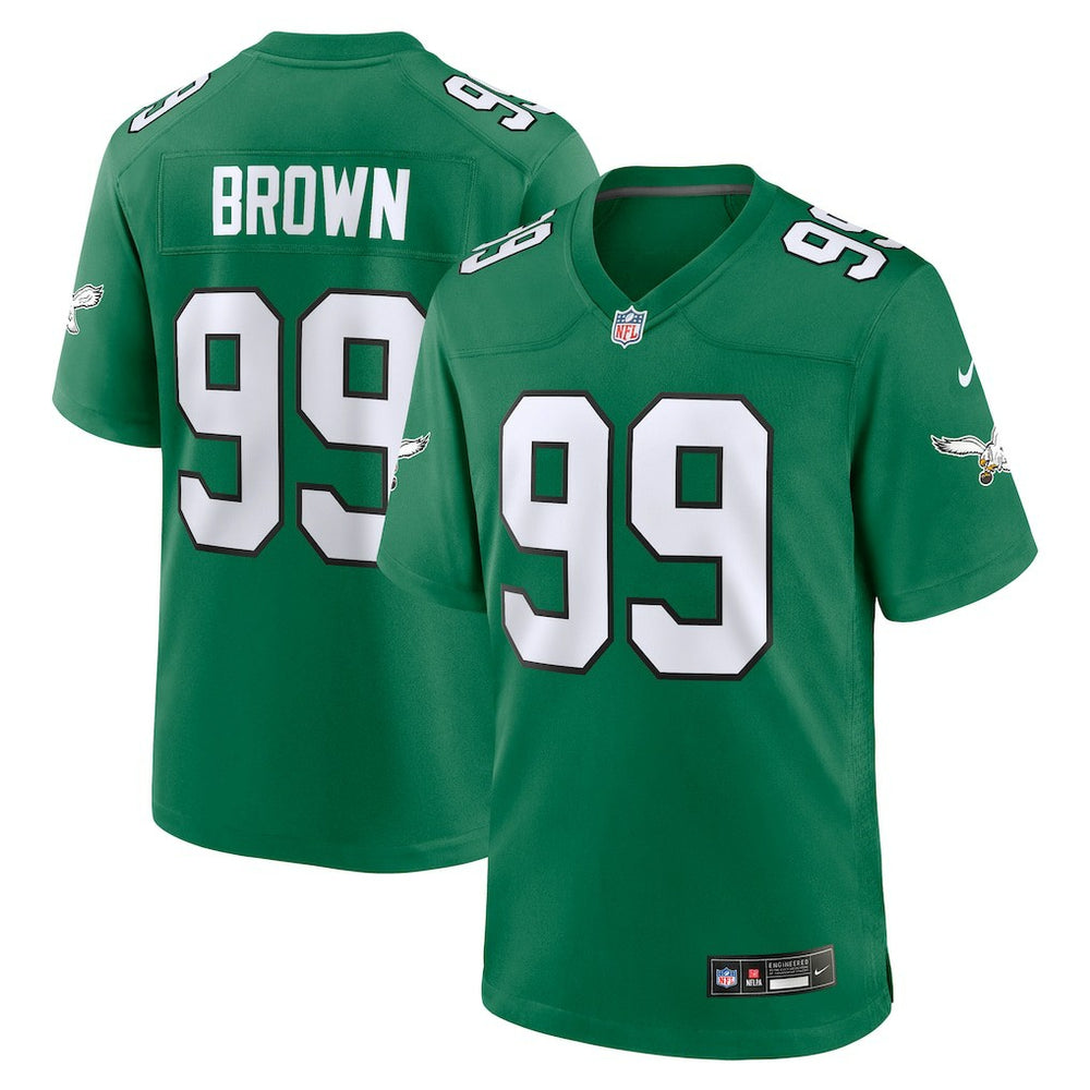 Nike Jerome Brown Philadelphia Eagles Retired Player Alternate Game Jersey Kelly Green