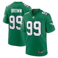 Nike Jerome Brown Philadelphia Eagles Retired Player Alternate Game Jersey Kelly Green