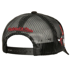 Chicago Bulls Times Up Classic Script Cord Trucker Hat Black | Mitchell & Ness Lifestyle