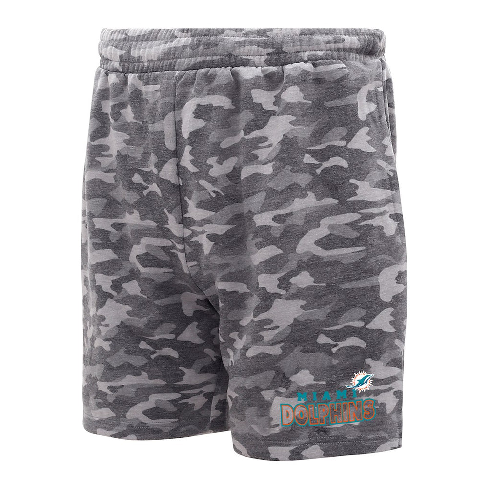 Miami Dolphins Concepts Sport Biscayne Camo Shorts Charcoal