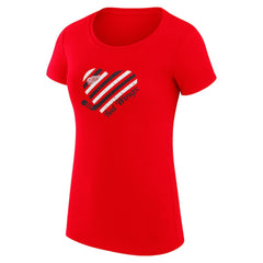 Detroit Red Wings G-III 4Her by Carl Banks Women's Super-Slim Fit Lightweight Heart T-Shirt - Red - NHL 200446372