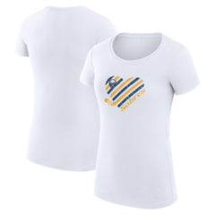 Buffalo Sabres G-III 4Her by Carl Banks Women's Super-Slim Fit Lightweight Heart T-Shirt - White - NHL 200446381