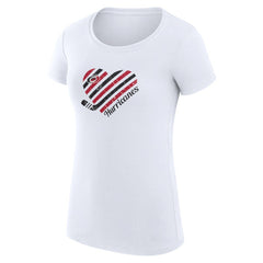 Carolina Hurricanes G-III 4Her by Carl Banks Women's Super-Slim Fit Lightweight Heart T-Shirt - White - NHL 200446383