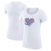 Colorado Avalanche G-III 4Her by Carl Banks Women's Super-Slim Fit Lightweight Heart T-Shirt - White - NHL 200446385