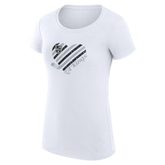 Los Angeles Kings G-III 4Her by Carl Banks Women's Super-Slim Fit Lightweight Heart T-Shirt - White - NHL 200446391