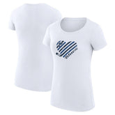 St. Louis Blues G-III 4Her by Carl Banks Women's Super-Slim Fit Lightweight Heart T-Shirt - White - NHL 200446404