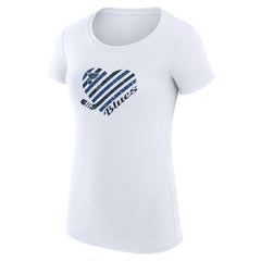 St. Louis Blues G-III 4Her by Carl Banks Women's Super-Slim Fit Lightweight Heart T-Shirt - White - NHL 200446404