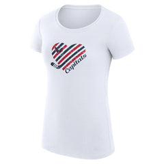 Washington Capitals G-III 4Her by Carl Banks Women's Super-Slim Fit Lightweight Heart T-Shirt - White - NHL 200446409