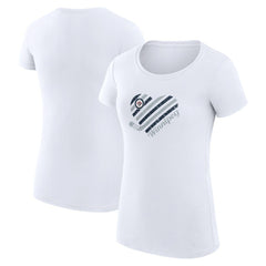 Winnipeg Jets G-III 4Her by Carl Banks Women's Super-Slim Fit Lightweight Heart T-Shirt - White - NHL 200446410