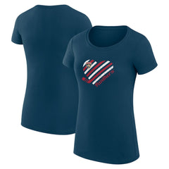 Florida Panthers G-III 4Her by Carl Banks Women's Super-Slim Fit Lightweight Heart T-Shirt - Navy - NHL 200446412