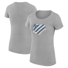 Tampa Bay Lightning G-III 4Her by Carl Banks Women's Super-Slim Fit Lightweight Heart T-Shirt - Heather Gray - NHL 200446449