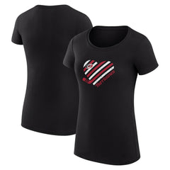 Carolina Hurricanes G-III 4Her by Carl Banks Women's Super-Slim Fit Lightweight Heart T-Shirt - Black - NHL 200446457