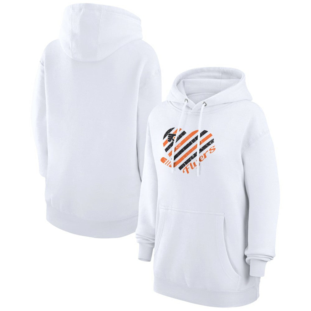 Philadelphia Flyers G-III 4Her by Carl Banks Women's Heart Pullover Hoodie - White - NHL 200446545