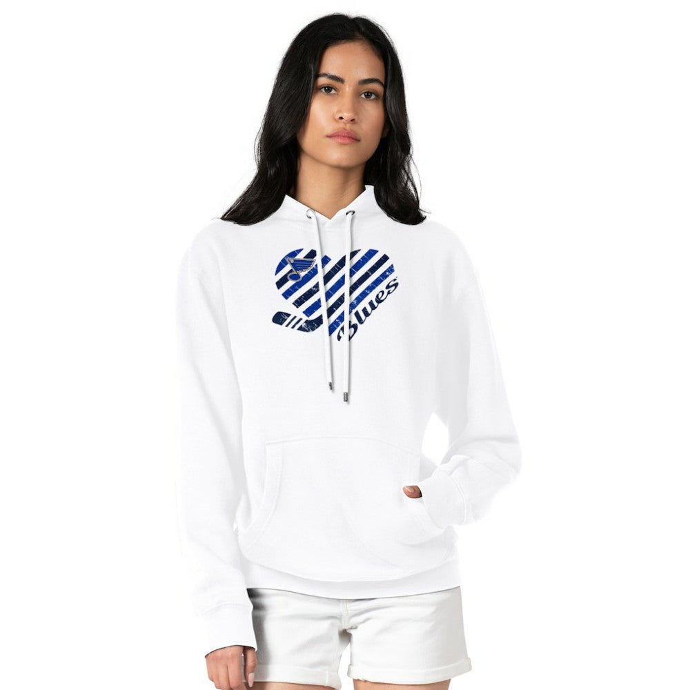 St. Louis Blues G-III 4Her by Carl Banks Women's Heart Pullover Hoodie - White - NHL 200446550