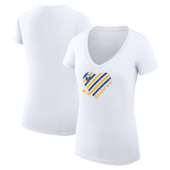 Buffalo Sabres G-III 4Her by Carl Banks Women's Super-Slim Fit Lightweight Heart V-Neck T-Shirt - White - NHL 200446559