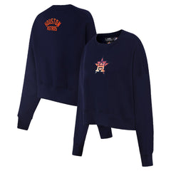 Houston Astros Pro Standard Women's Painted Sky Pullover Sweatshirt - Navy - MLB Lifestyle