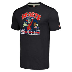 New England Patriots Homage Unisex Monsters of the Gridiron Halloween Tri-Blend T-Shirt Charcoal