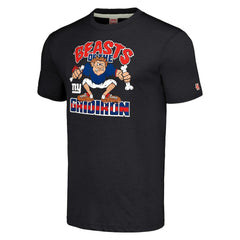 New York Giants Homage Unisex Monsters of the Gridiron Halloween Tri-Blend T-Shirt Charcoal