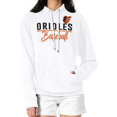 Baltimore Orioles G-III 4Her by Carl Banks Women's Team Fleece Pullover Hoodie - White - MLB Sale