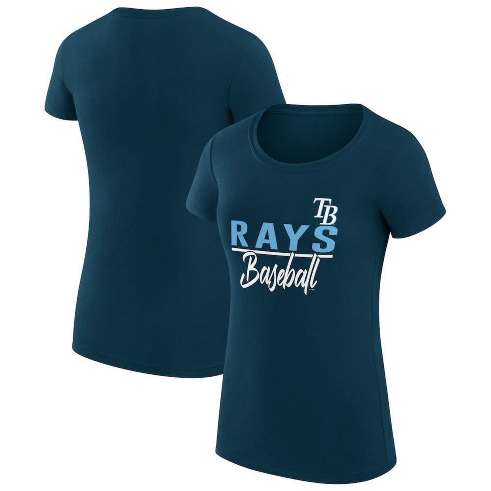 Tampa Bay Rays G-III 4Her by Carl Banks Women's Super-Slim Fit Lightweight Team Graphic T-Shirt - Navy - MLB Discount