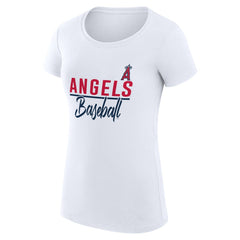 Los Angeles Angels G-III 4Her by Carl Banks Women's Super-Slim Fit Lightweight Team Graphic T-Shirt - White - MLB Online