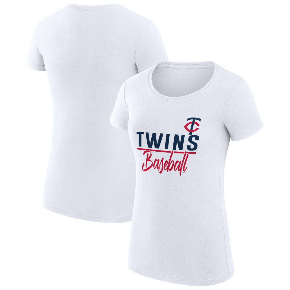 Minnesota Twins G-III 4Her by Carl Banks Women's Super-Slim Fit Lightweight Team Graphic T-Shirt - White - MLB Online