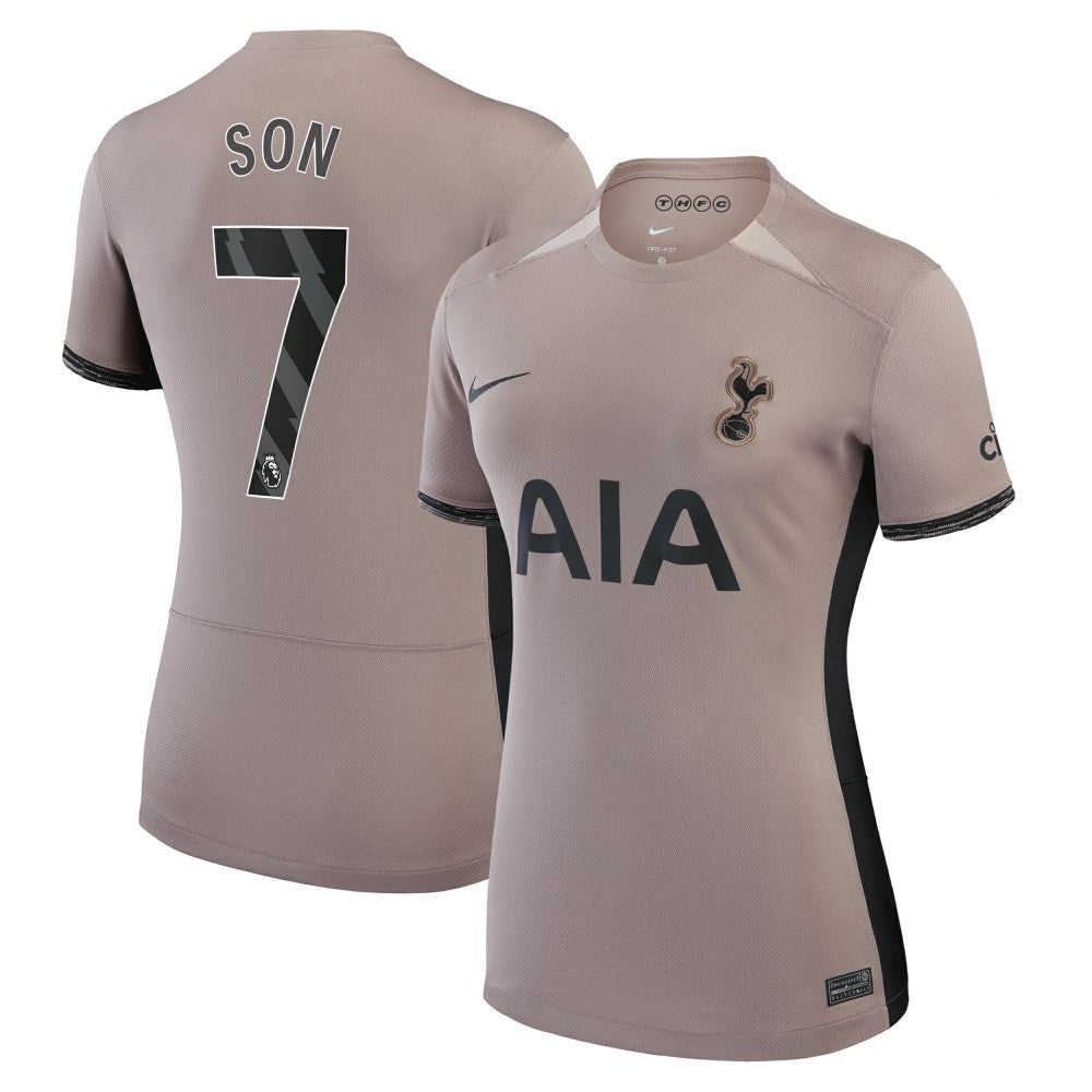 Son Heung-Min Tottenham Hotspur Women's 2023/24 Third Stadium Replica Player Jersey – Tan - Nike