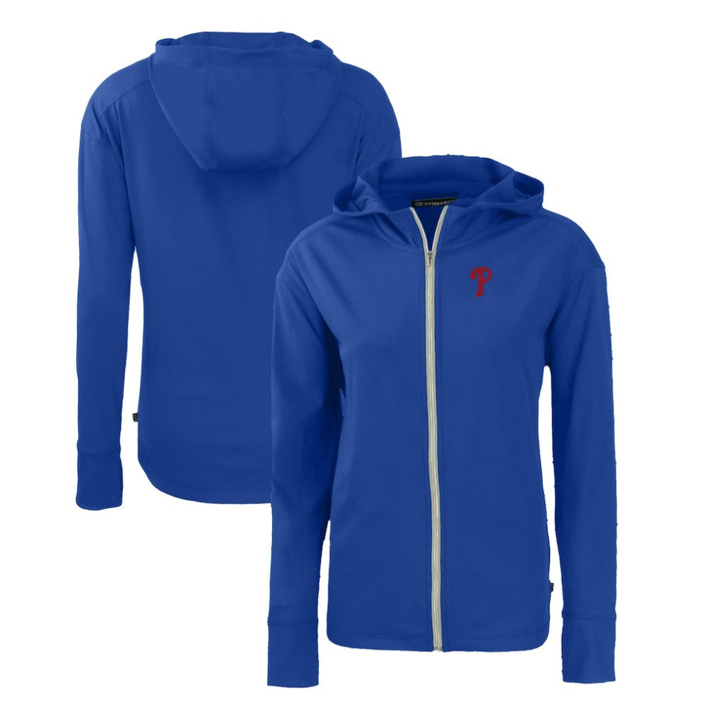 Philadelphia Phillies Cutter & Buck Women's Daybreak Eco Recycled Full-Zip Hoodie - Royal - MLB Sale