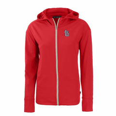 St. Louis Cardinals Cutter & Buck Women's Daybreak Eco Recycled Full-Zip Hoodie - Red - MLB Discount
