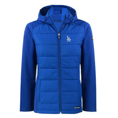 Los Angeles Dodgers Cutter & Buck Women's Evoke Hybrid Eco Softshell Recycled Full-Zip Hoodie Jacket - Royal - MLB Discount