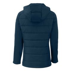New York Yankees Cutter & Buck Women's Evoke Hybrid Eco Softshell Recycled Full-Zip Hoodie Jacket - Navy - MLB Sale