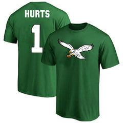 Fanatics Jalen Hurts Philadelphia Eagles Big & Tall Player Name & Number T-Shirt Kelly Green