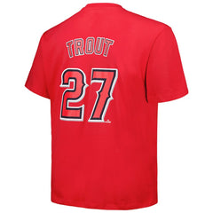 Mike Trout Los Angeles Angels Fanatics Big & Tall Name & Number T-Shirt - Red - Fanatics Discount