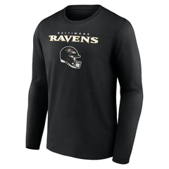 Lamar Jackson Baltimore Ravens Team Wordmark Long Sleeve T-Shirt Black