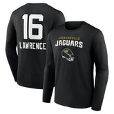 Trevor Lawrence Jacksonville Jaguars Team Wordmark Long Sleeve T-Shirt Black