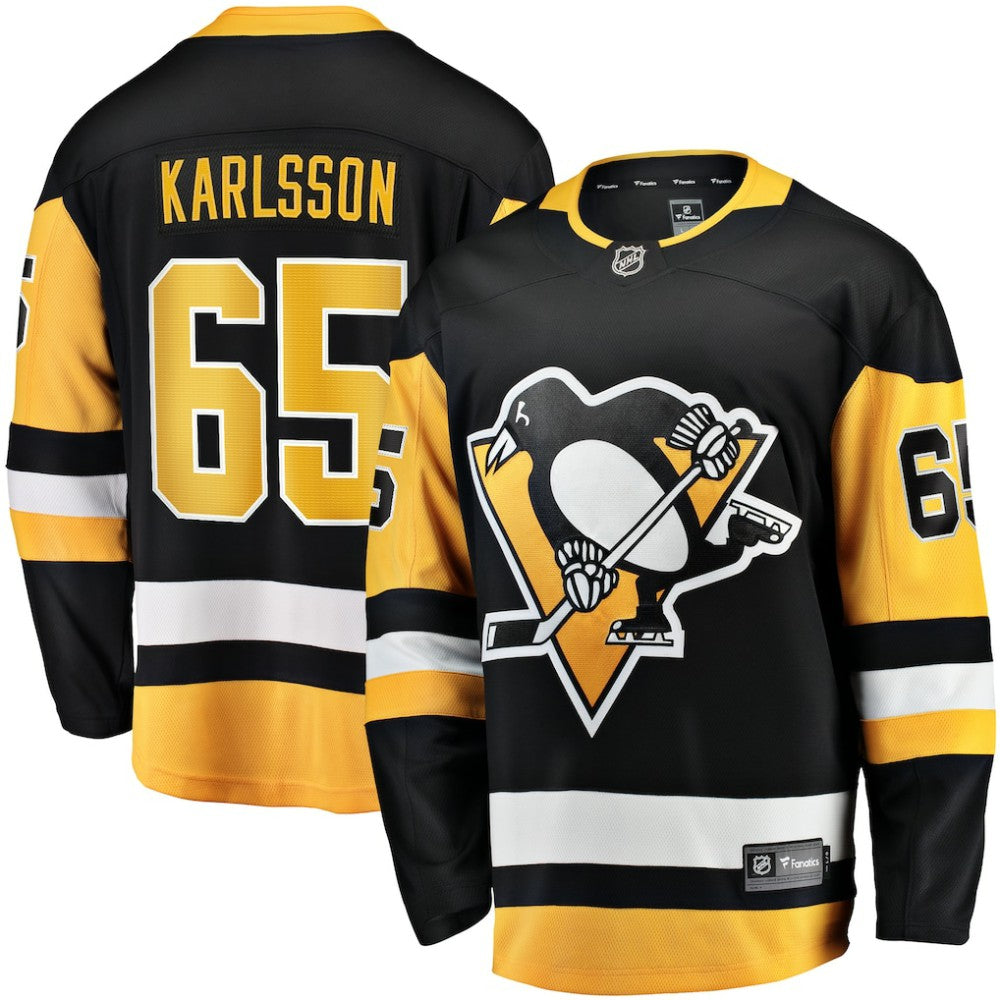 Erik Karlsson Pittsburgh Penguins Fanatics Home Breakaway Jersey - Black - NHL 200479093