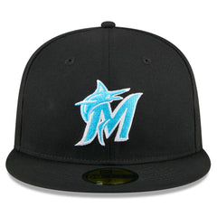 Miami Marlins New Era 2024 Father's Day 59FIFTY Fitted Hat - Black - New Era on Sale
