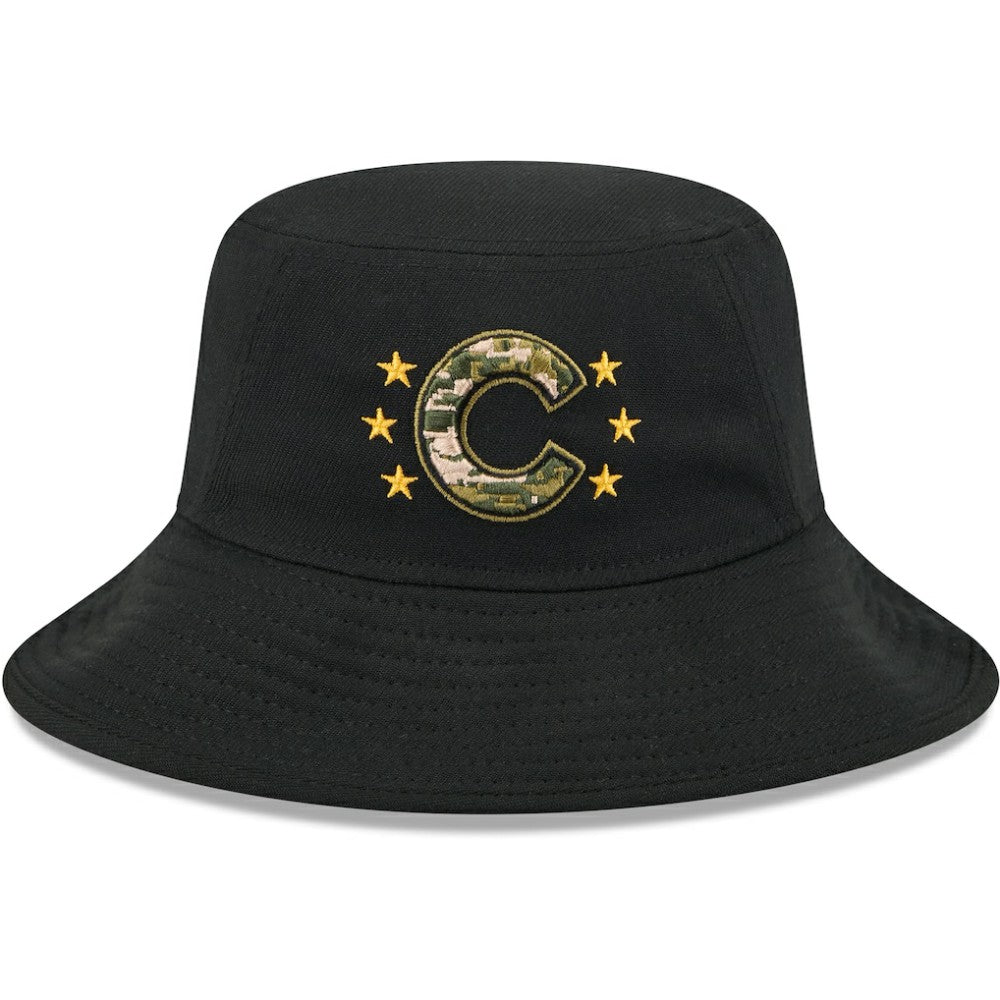 Chicago Cubs New Era 2024 Armed Forces Day Bucket Hat - Black - New Era Sale