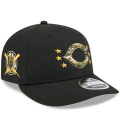 Cincinnati Reds New Era 2024 Armed Forces Day Low Profile 9FIFTY Snapback Hat - Black - New Era on Sale