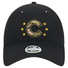 Chicago Cubs New Era Women's 2024 Armed Forces Day 9TWENTY Adjustable Hat - Black - New Era Online
