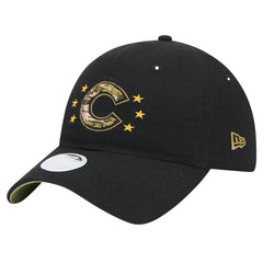 Chicago Cubs New Era Women's 2024 Armed Forces Day 9TWENTY Adjustable Hat - Black - New Era Online