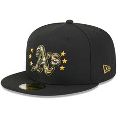 Athletics New Era 2024 Armed Forces Day On-Field 59FIFTY Fitted Hat - Black - New Era Sale
