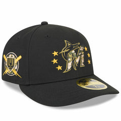Miami Marlins New Era 2024 Armed Forces Day Low Profile 59FIFTY Fitted Hat - Black - New Era Lifestyle
