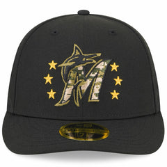 Miami Marlins New Era 2024 Armed Forces Day Low Profile 59FIFTY Fitted Hat - Black - New Era Lifestyle